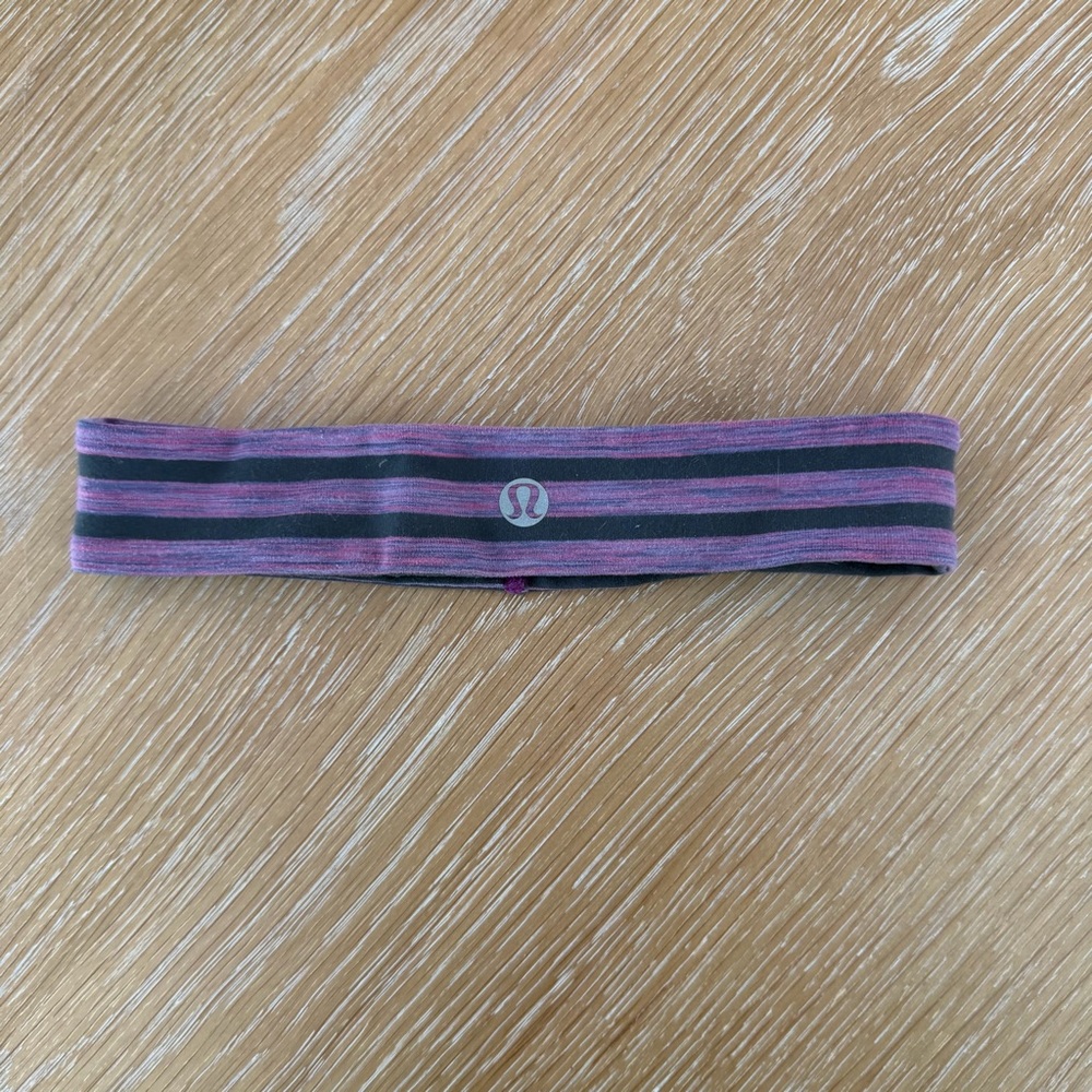 Lululemon Striped Purple & Black Headband